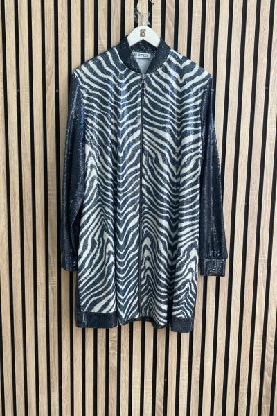 Otto Ön Zebra Desen Payet Kap Karışık Desenli