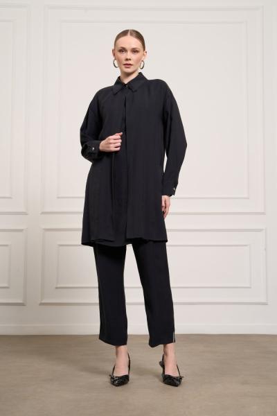 Mascara Boru Paça Cepli Pantolon Siyah