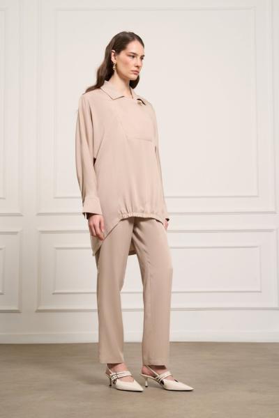 Mascara Yarasa Kol Bluz Taş Rengi