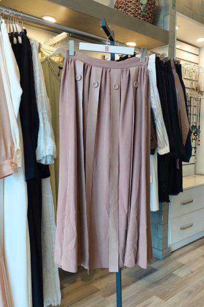 Ceremony 2026 KIŞ Anjelik Deri Saçaklı Etek Ten Rengi