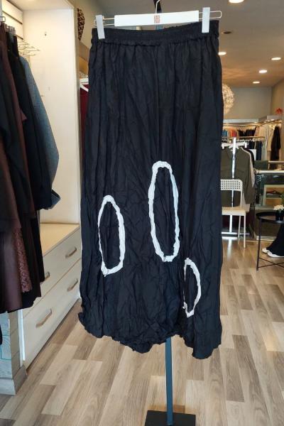 Ceremony 2026 KIŞ Merlin Kraşlı Halka Detaylı Etek Siyah