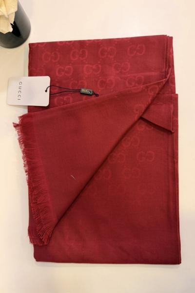 SADE Gucci Monogram Desen Şal Vişne