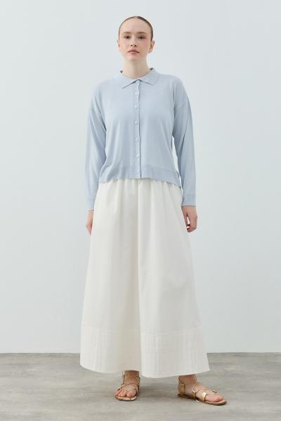 Merwish 2026 Yaz Basic Hırka Mavi