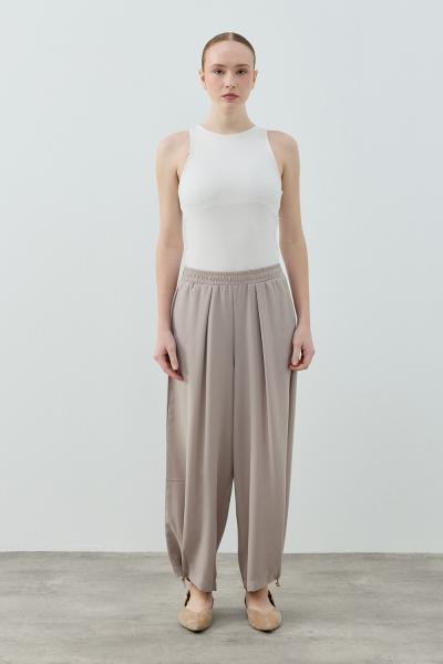 Merwish 2026 Yaz Spor Krep Pantolon Vizon