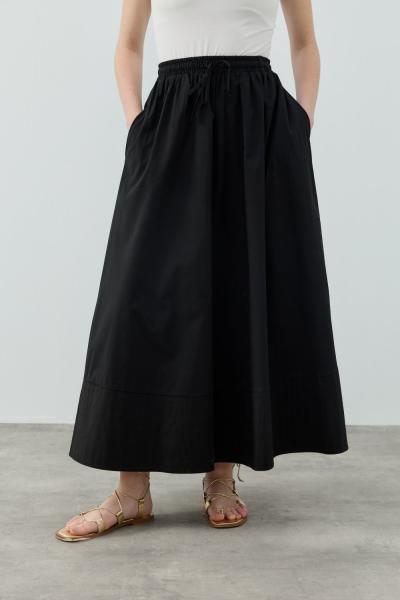 Merwish 2026 Yaz New Poplin Etek Siyah