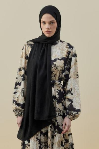 Merwish 2026 Yaz İconic Şal Siyah