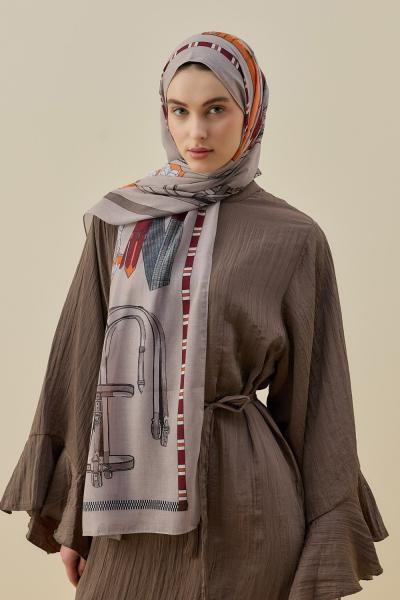 Merwish 2026 Yaz Artisan Şal Bej