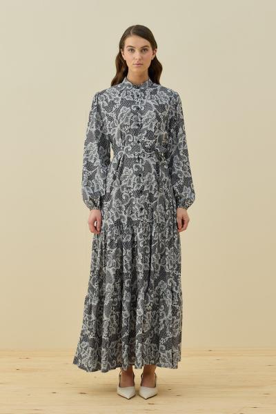 Merwish 2026 Yaz Bloom Elbise Siyah