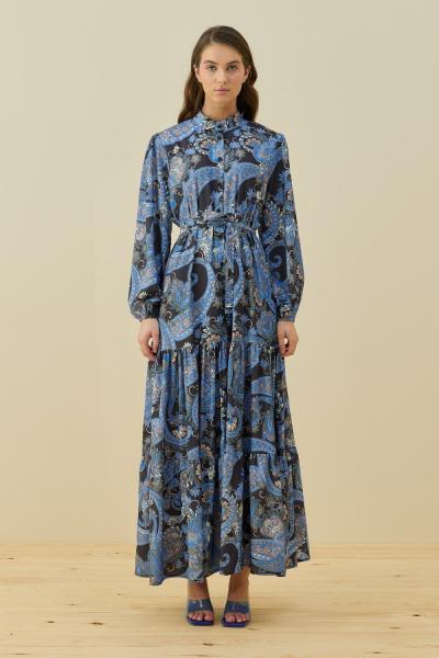 Merwish 2026 Yaz Bloom Elbise Lacivert