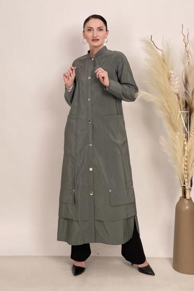 Ceremony 2026 Yaz Yakası Bağcıklı Önden Çıt Çıtlı Safari Kap Yeşil