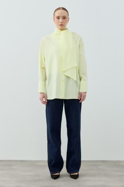 Merwish 2026 Yaz Şal Yaka Gömlek Sarı