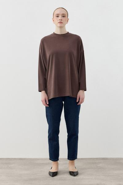 Merwish 2026 Yaz Spor Modal Tunik Kahverengi