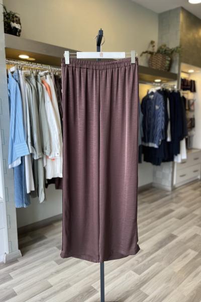 Ceremony 2026 Yaz Yanları Komple Çıt Çıtlı Safir Pantolon Kahverengi