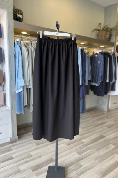 Ceremony 2026 Yaz Beli Lastikli Düz Neptün Etek Siyah