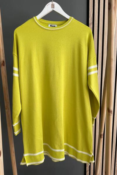 Şirin Kolu Çizgili Merserize Tunik Asit