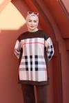 Pilise Burberry Tunik Kahverengi